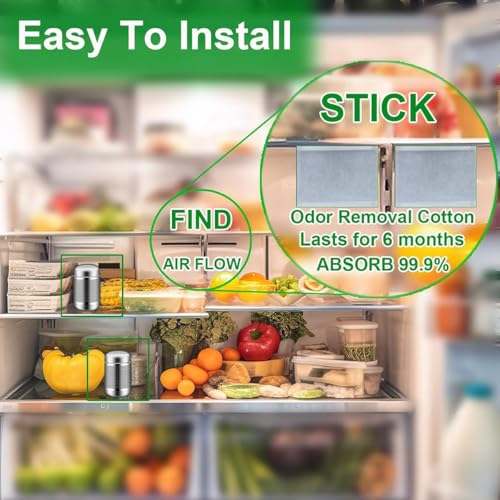 JNXHON 10-Year Refrigerator Deodorizer Odor Eliminator Fridge Deodorizer Car Deodorizer Shoe Cabinet Stainless Steel Pot Odor Absorber 2PCS - Image 4