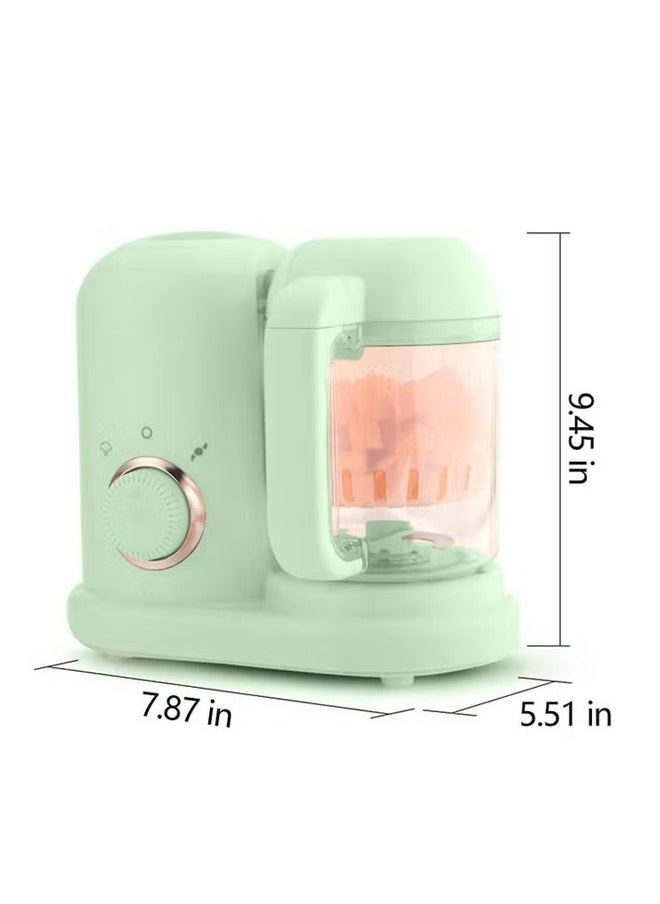 Multifunctional Steaming and Stirring All-in-one Small Automatic Cooking and Grinding Tool, Food Processor, Baby Food Supplement Machine, Processing Fruit and Vegetable Puree（Green）