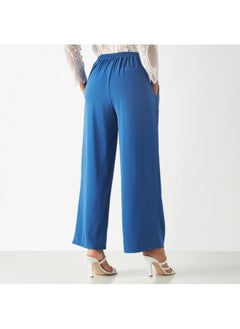 2Xtremz 2Xtremz Solid Wide Leg Pants with Button Detail  - Image 1