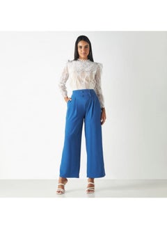 2Xtremz 2Xtremz Solid Wide Leg Pants with Button Detail  - Image 2