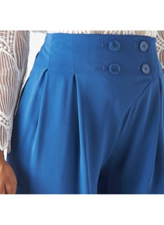 2Xtremz 2Xtremz Solid Wide Leg Pants with Button Detail  - Image 3
