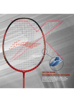 Li-Ning 3D Calibar X Boost Badminton Racket - Dark Grey/Red (Strung)  - Image 2