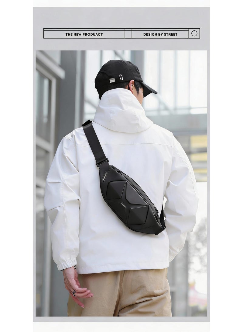 كيفية حقيبة خصر سوداء أنيقة للرجال والنساء - حقيبة سفر خفيفة الوزن ومقاومة للماء مع جيوب متعددة - مثالية للمشي لمسافات طويلة والجري والاستخدام اليومي - Image 3