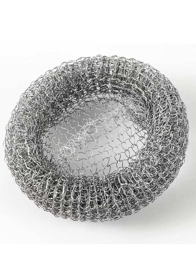 إسكدنيا 12 PCS Lint Trap Washing Machine Stainless Steel Lint Army Trap Laundry Net Washer Hose Filter with 12 Cable Ties - Image 4