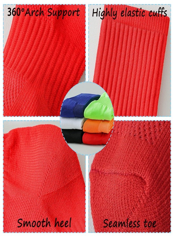 hakugoo Kids Soccer Socks Knee High Socks 7-10 Years Baseball Socks Softball Socks for Youth Boys Girls Toddler Red 2 Pairs (M) - Image 3