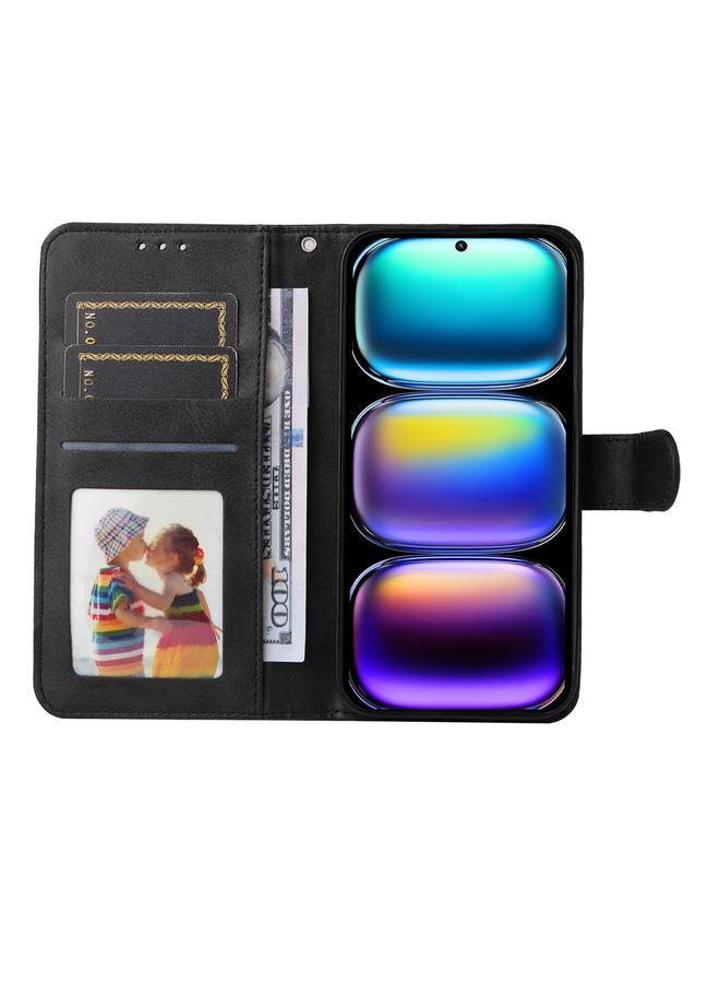 اس-توب جراب لهاتف Infinix Hot 50 Pro+ 4G جراب هاتف كلاسيكي من جلد العجل قابل للطي - Image 4