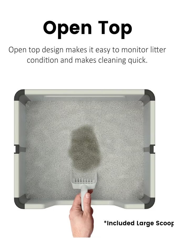 Cat Litter Box, Travel Cat Litter Box, Portable Cat Litter Box, Foldable High Side Low Entry Cat Litter Box, Open Top Cat Litter Tray, Travel Portable Cat Litter Box - Image 3