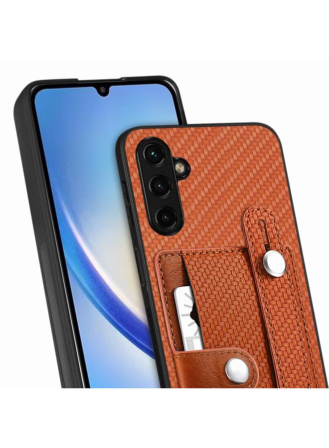 اس-توب جراب لهاتف Samsung Galaxy A34 5G مزود بمسند للمعصم ومحفظة للبطاقات وغطاء خلفي وحافظة هاتف مع سكين أدوات - Image 4