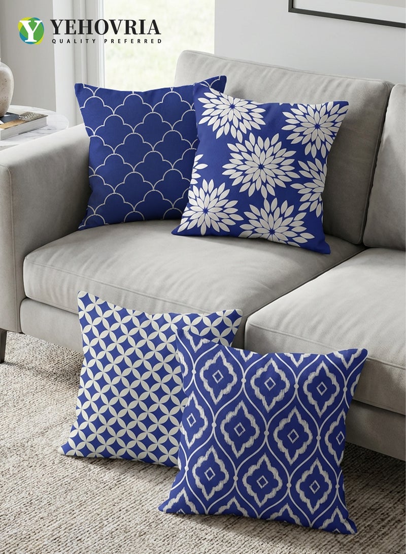 YEHOVRIA Pillow Covers Set of 4, Throw Pillow Cover, Modern style Cushion Covers 45cm x 45cm,For Living Room Sofa Couch Bed Pillowcases 18x18 inches（Double sided pattern） - Image 2