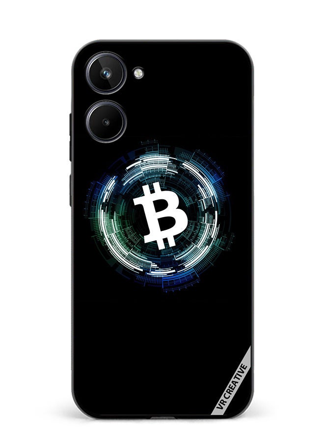 Protective Case Cover For Realme 10 Bitcoin Design Multicolour