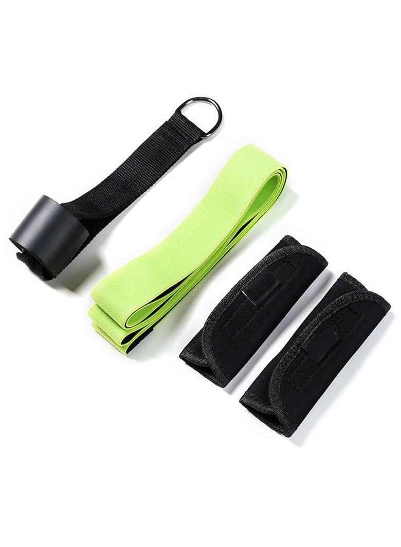 كوينج أشرطة يوغا مرنة - مجموعة أشرطة مقاومة لللياقة البدنية. أشرطة لممارسة العربات والمشاكل والرفع والتنشق. أشرطة يمكن ها على الباب للتمارين الركبتية مثل الرفعات والسكوات. مناسبة لتمرينات المنزل. - Image 2