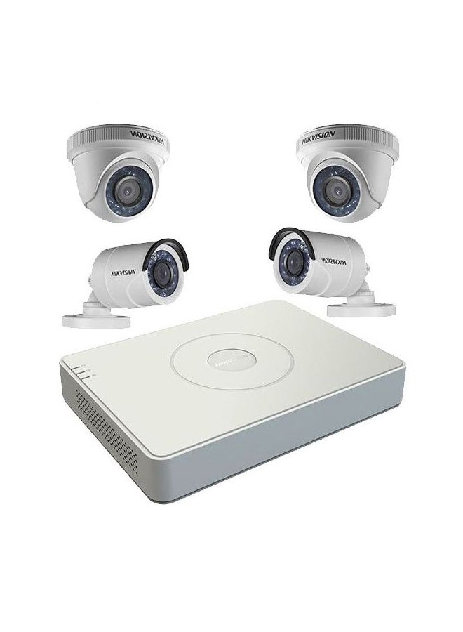 هيكفيجن Hikvision 4-channel Dvr With Surveillance Camera System