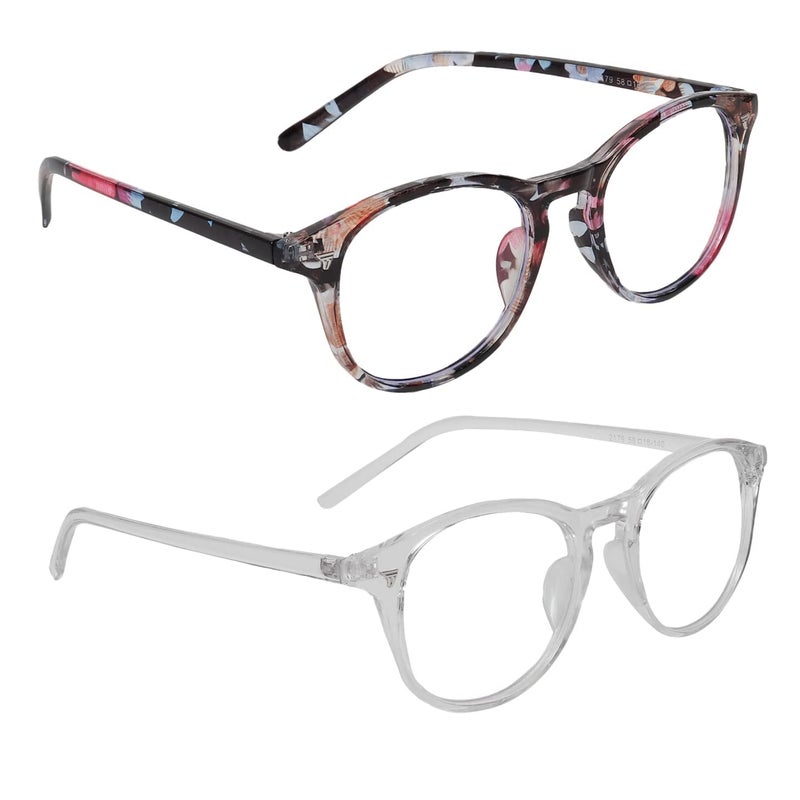 Iflash Blue Light Blocking Glasses Gaming Filter Transparent Round Eyeglasses for Eye Protection Men Women, Computer/Tablet/Laptop/Mobile/TV, Anti-blue & Anti eyestrain - Image 3
