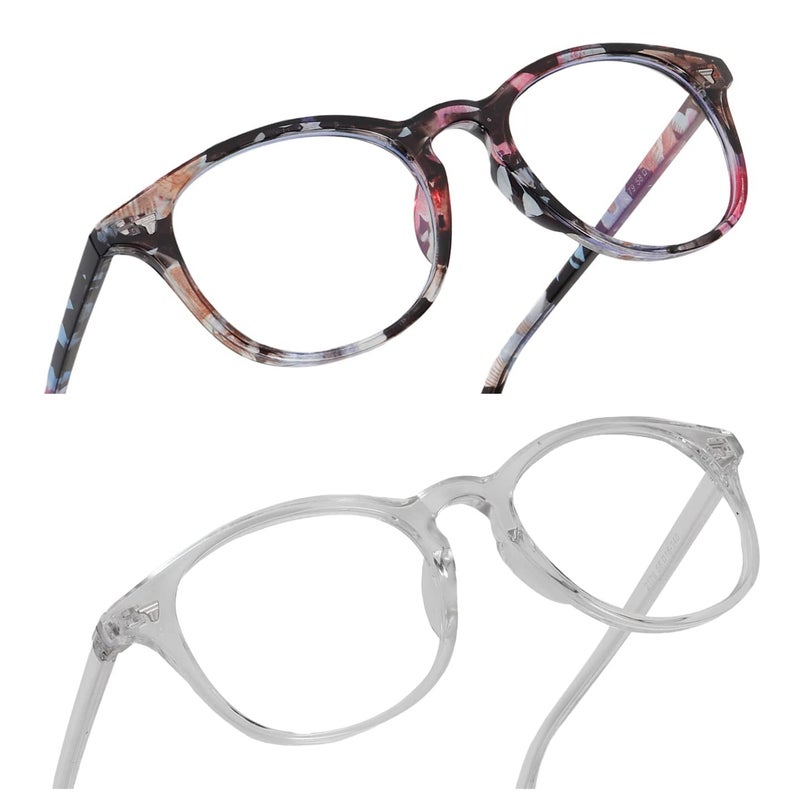 Iflash Blue Light Blocking Glasses Gaming Filter Transparent Round Eyeglasses for Eye Protection Men Women, Computer/Tablet/Laptop/Mobile/TV, Anti-blue & Anti eyestrain - Image 4