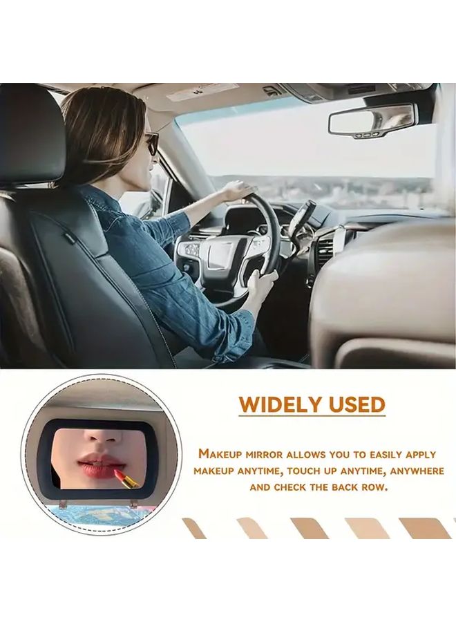 Black Car Sun Visor Clip On Makeup Mirror Universal High Definition Beauty Mirror - Image 4