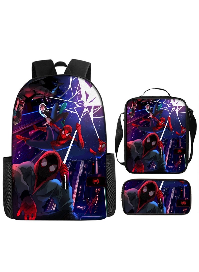Spider-Man Spider-Man Student Backpack Three-Piece Set 29*16*42cm 