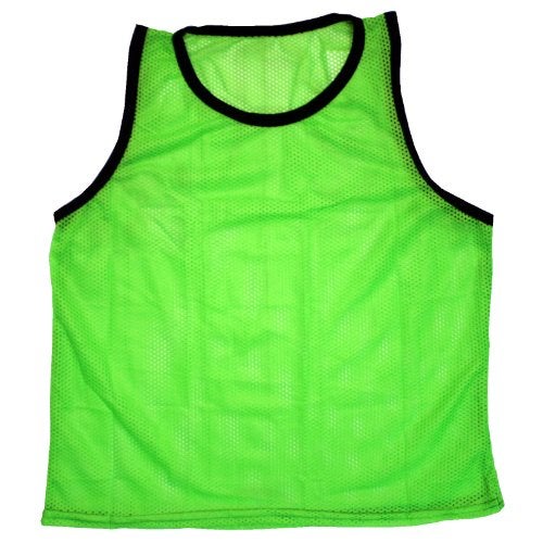 BlueDot Trading Boys 12 Pack Nylon Mesh Scrimmage Vests for Soccer, Football, Basketball, Lacrosse Team Practice Sports Training aids, Green, One Size US - Image 2