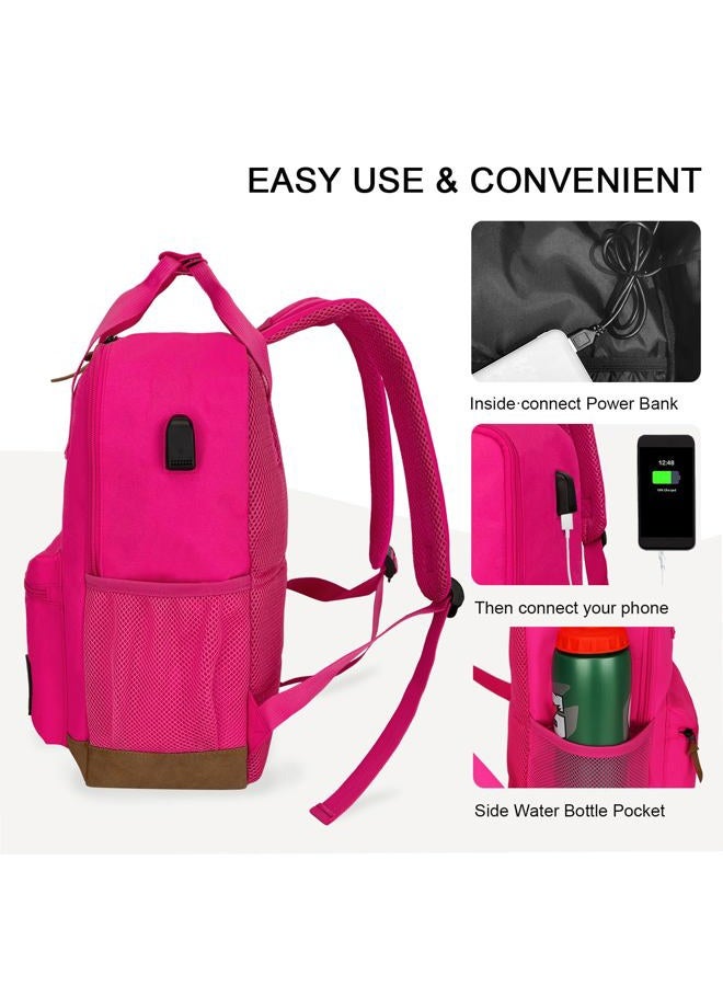 Goloni Laptop Backpack for Men Women,Travel Backpack Business Backpack with USB Port, Rose - Image 2