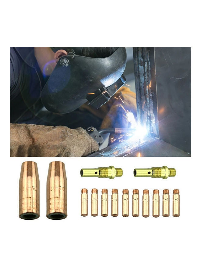 NIBEMINENT 14-Piece MIG Welding Machine Accessories Kit Gold - Image 5