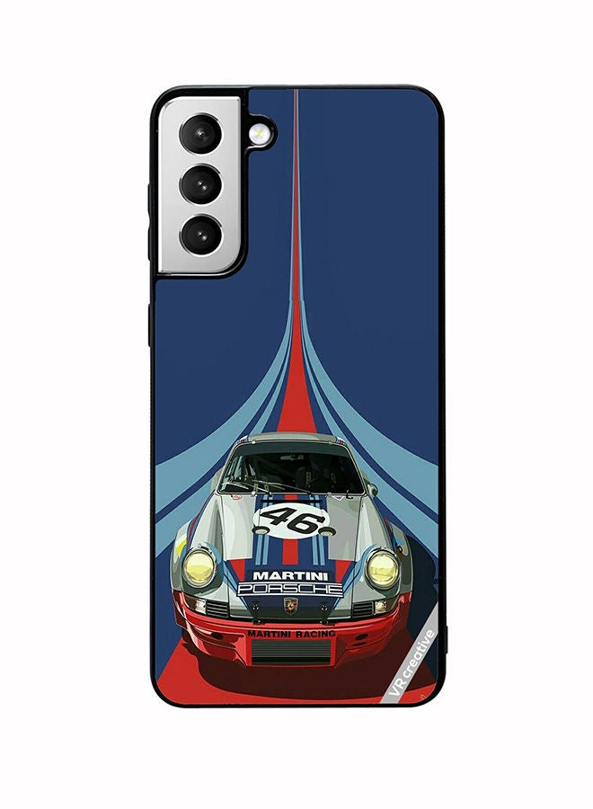 VR CREATIVE Protective Case Cover For Samsung Galaxy S22 5G Martini Porsche 46 Racing Car Design Multicolour - Image 1