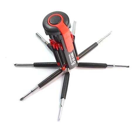 TECH 8in1 Screwdriver Set with 6 LED Lights, Portable multifunctional 8-in-1 Screw driver tool set kit with torch and magnetic heads for Mobile, Laptop repairing & Household work.  - Image 5