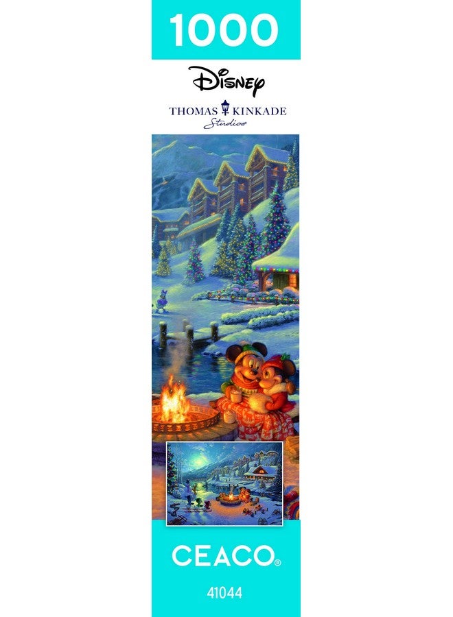 Ceaco Thomas Kinkade Disney Dreams Collection Holiday Mickey And Minnie Christmas Lodge 1000 Piece Jigsaw Puzzle - Image 5