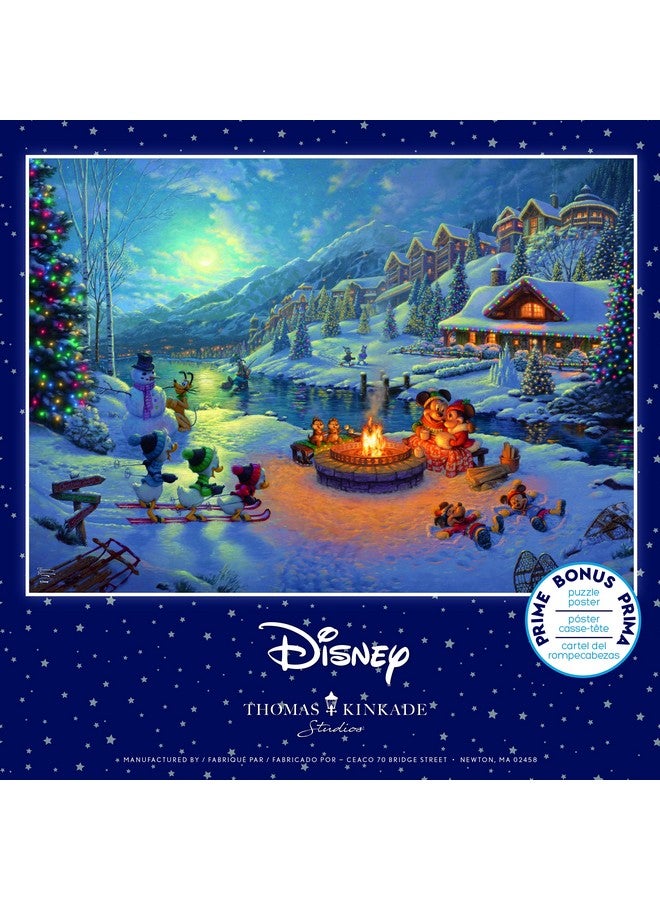 Ceaco Thomas Kinkade Disney Dreams Collection Holiday Mickey And Minnie Christmas Lodge 1000 Piece Jigsaw Puzzle - Image 4