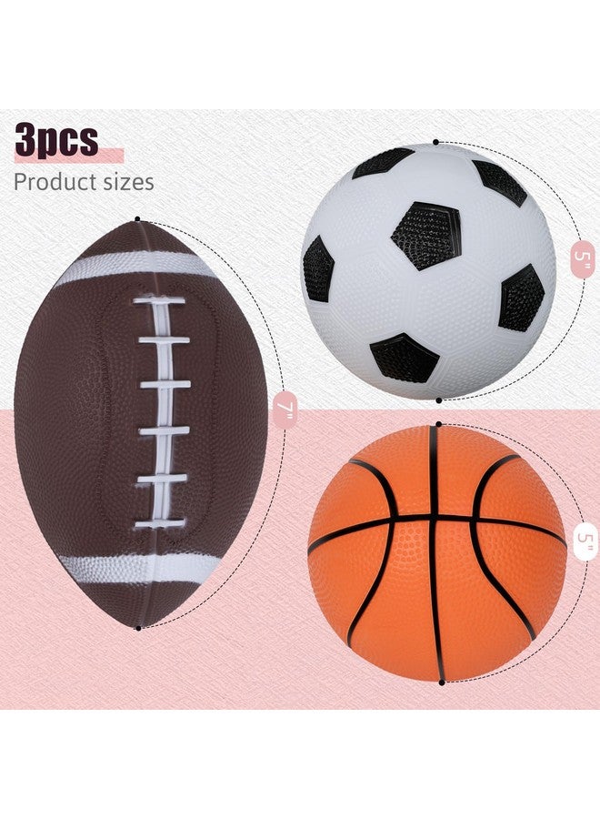 شيندل كرات شيندل الرياضية للأطفال والصغار، كرات رياضية مقاس 5 بوصات مع مضخة يدوية تتضمن كرة قدم للأطفال الصغار، وكرة سلة، وكرات ملعب، للعب في الأماكن المغلقة والمفتوحة - Image 2