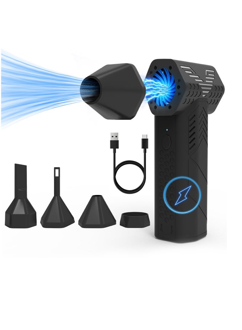 General Air dust collector, electric (52m/s strong wind speed ・ 7500mAh) air dust collector, with 3 nozzles, strongest, no fan, brushless motor 3-speed wind adjustment, small and powerful Type-C rechargeable type, multi-function (PC keyboard dust removal/car cleaning/car washing, snow blowing/yard cleaning, etc.)  - Image 1