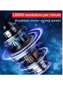 General Air dust collector, electric (52m/s strong wind speed ・ 7500mAh) air dust collector, with 3 nozzles, strongest, no fan, brushless motor 3-speed wind adjustment, small and powerful Type-C rechargeable type, multi-function (PC keyboard dust removal/car cleaning/car washing, snow blowing/yard cleaning, etc.)  - Image 4
