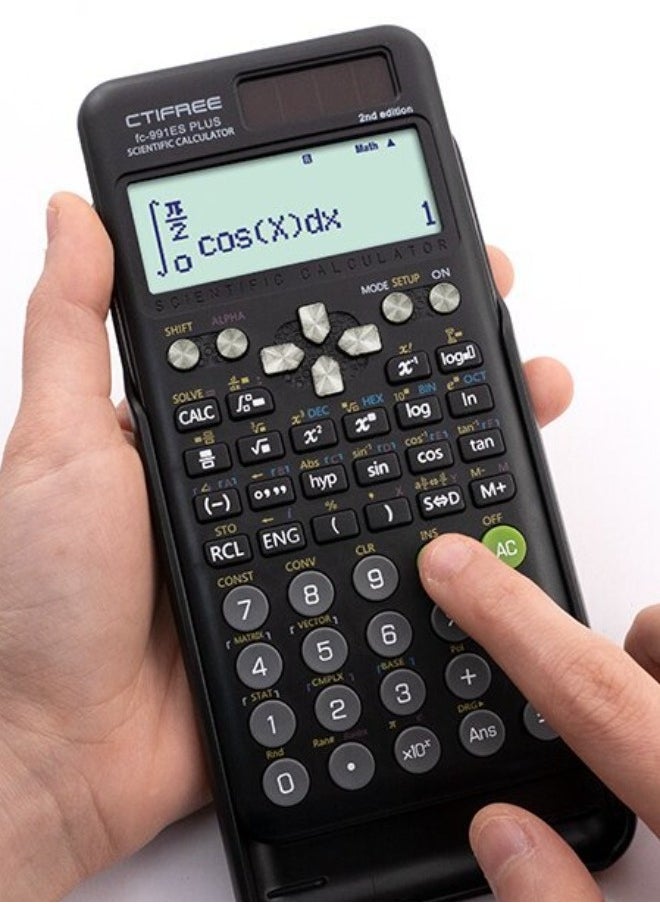 سيتيفري آلة حاسبة علمية CTIFREE سوداء FX991 ES PLUS الجيل الثاني  - Image 5