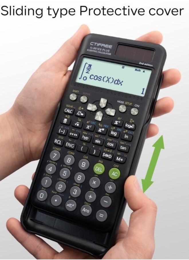 سيتيفري آلة حاسبة علمية CTIFREE سوداء FX991 ES PLUS الجيل الثاني  - Image 4
