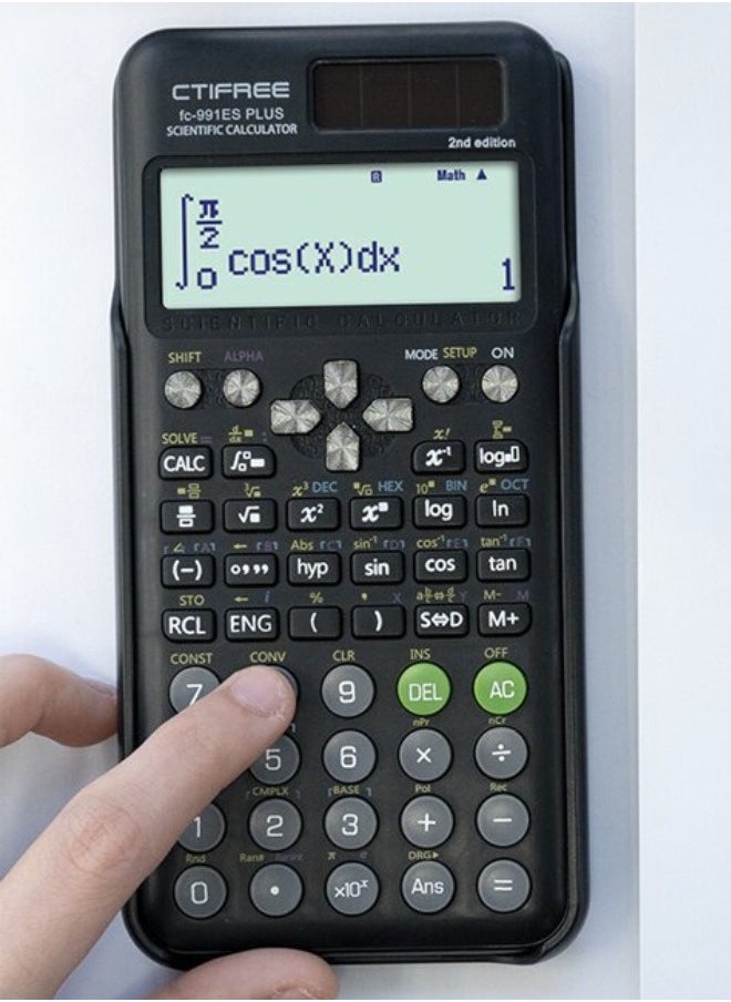 سيتيفري آلة حاسبة علمية CTIFREE سوداء FX991 ES PLUS الجيل الثاني  - Image 2