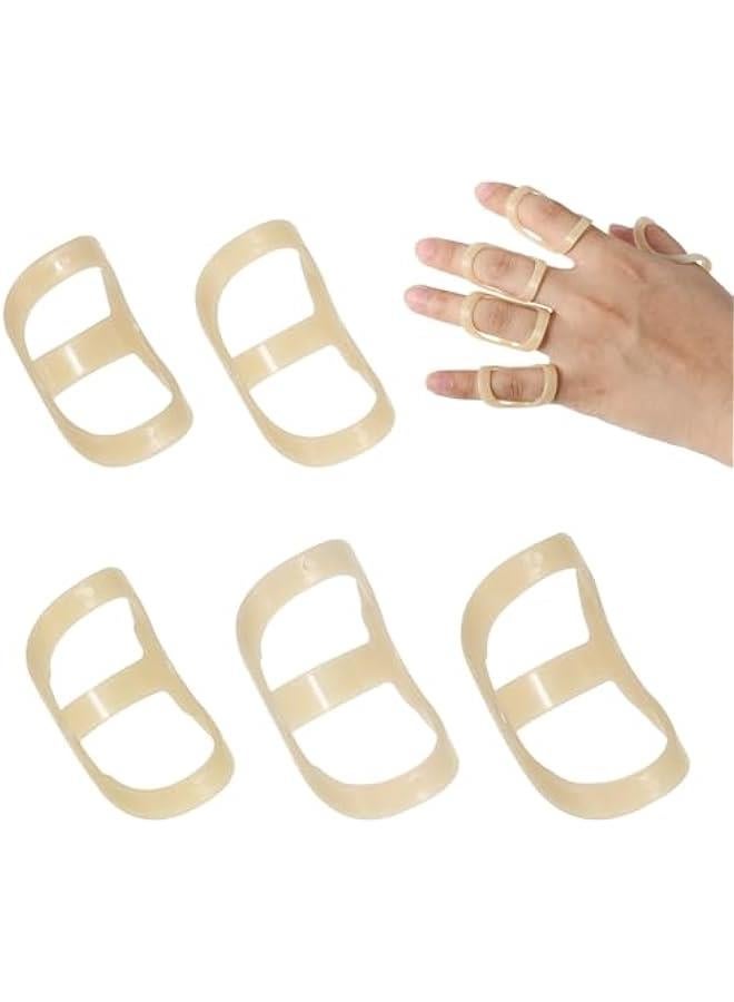 Generic 5Pcs Oval Finger Splints, Trigger Finger Splint Waterproof Mallet Finger Splint for Thumb Index Middle Pinky Ring Finger (Size 6,7,8,9,10)  - Image 1