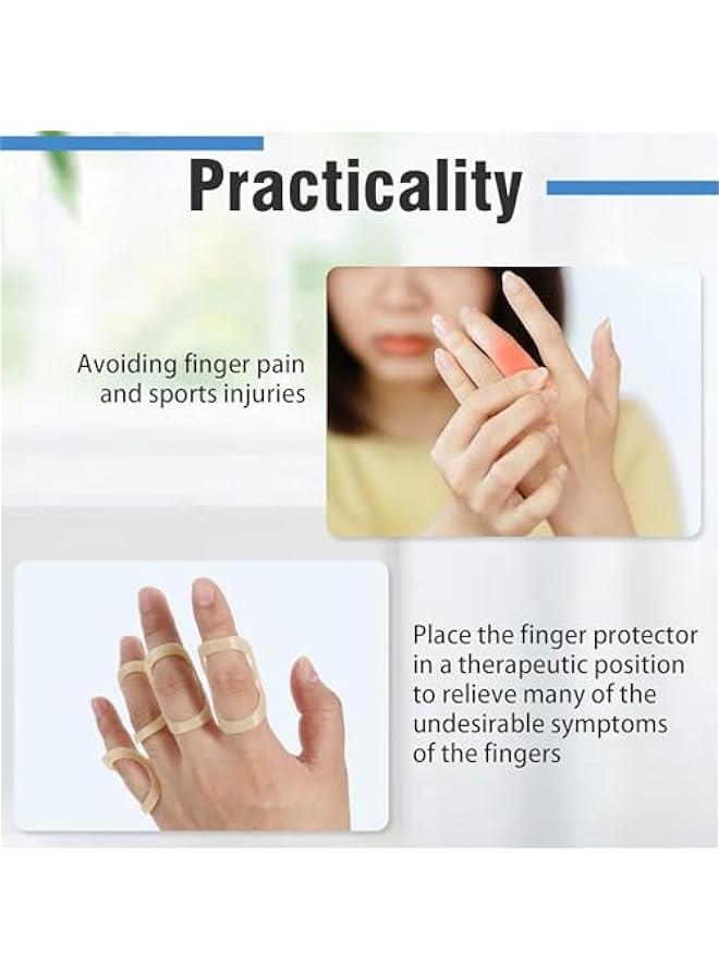 Generic 5Pcs Oval Finger Splints, Trigger Finger Splint Waterproof Mallet Finger Splint for Thumb Index Middle Pinky Ring Finger (Size 6,7,8,9,10)  - Image 2