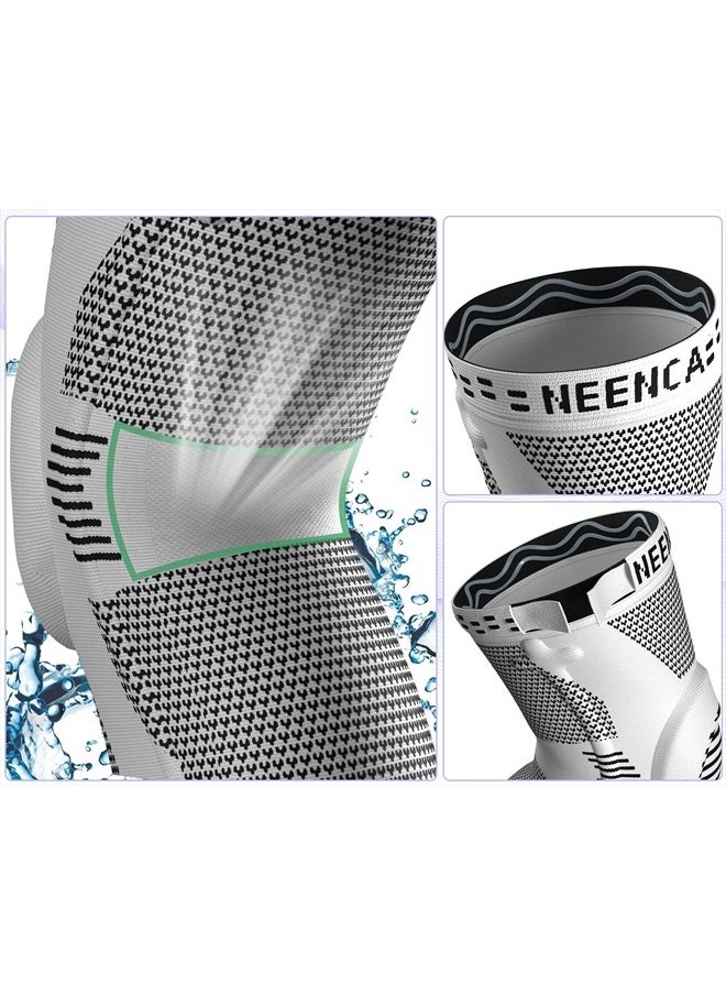NEENCA 2 Pack Knee Braces for Knee Pain, Compression Knee Sleeves with Patella Gel Pad & Side Stabilizers, Knee Support for Meniscus Tear, Arthritis, Joint Pain, ACL, Runner, Workout- FSA/HSA APPROVED  - Image 3