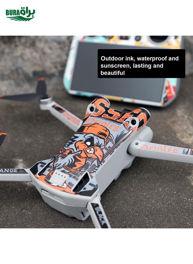 BURAQ - Sunnylife Drone+Remote Control Protective Sticker For DJI Mini 3 Pro RC Version( Time Gate) - Image 1