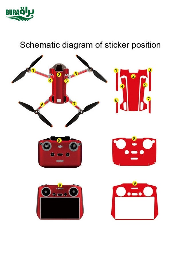 BURAQ - Sunnylife Drone+Remote Control Protective Sticker For DJI Mini 3 Pro RC Version( Time Gate) - Image 1