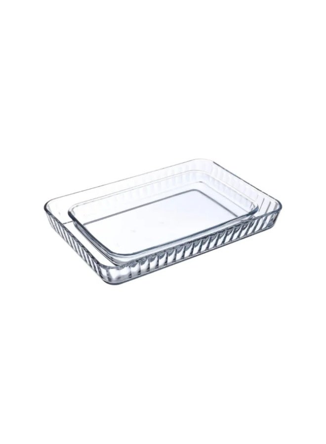 بوركام صينية فرن خبز مستطيلة من الزجاج وقوالب بوركام مكونة من قطعتين (3800 مل – 1900 مل) – صنع في تركيا - Image 3