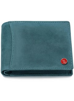 HORNBULL HORNBULL Vegas Aqua Blue RFID Blocking Hunter Leather Wallet for Men | Wallets Men Leather | Mens Wallet  - Image 1