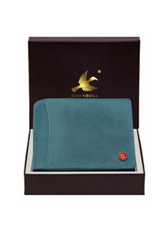 HORNBULL HORNBULL Vegas Aqua Blue RFID Blocking Hunter Leather Wallet for Men | Wallets Men Leather | Mens Wallet  - Image 2
