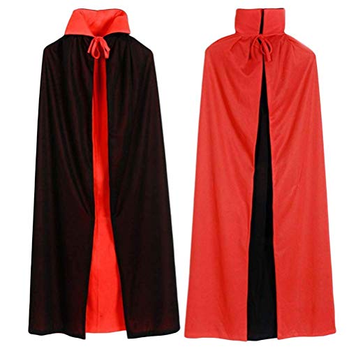 LUDALY Cotton Vampire Cape Adult Reversible Black And Red Cape - Image 2