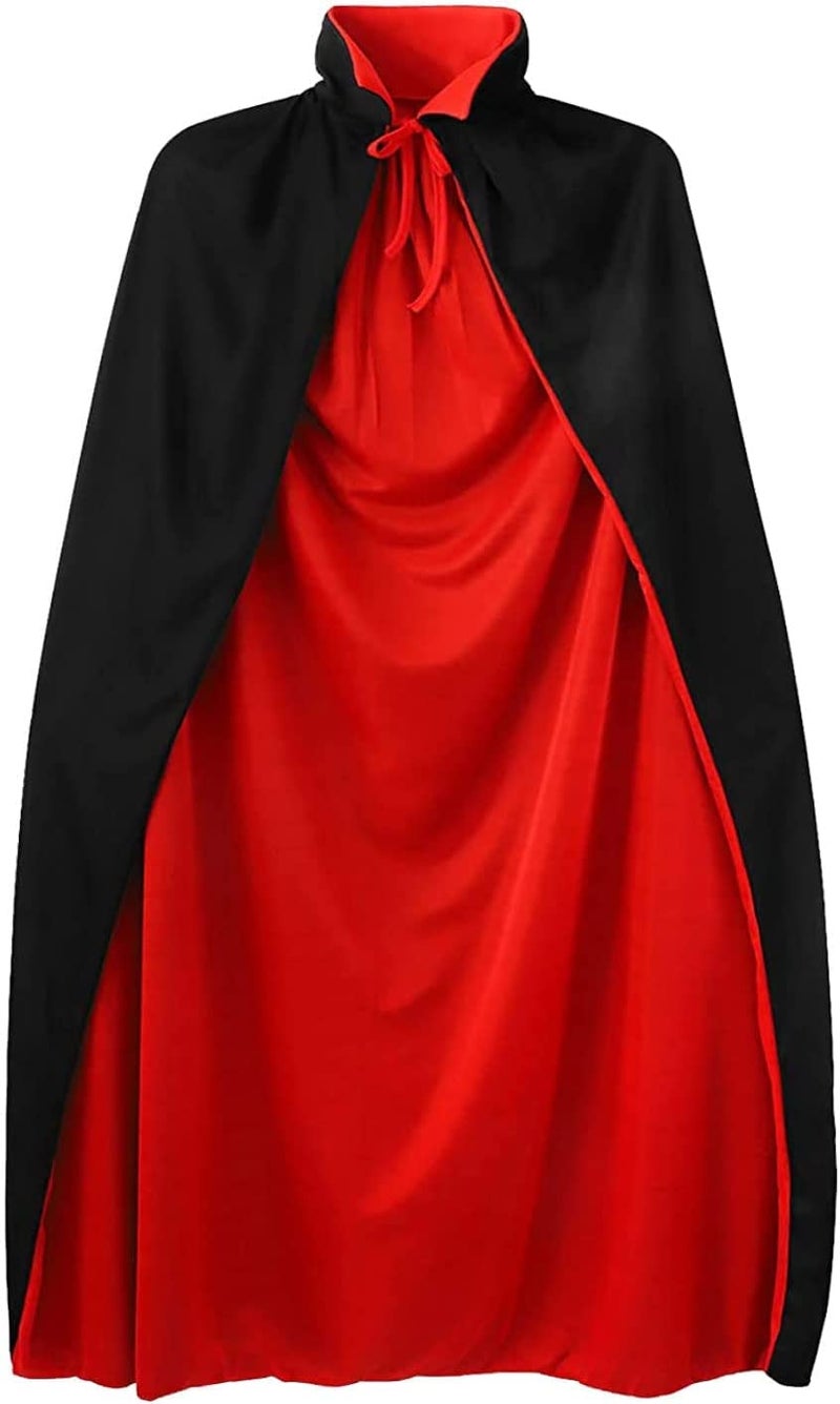 LUDALY Cotton Vampire Cape Adult Reversible Black And Red Cape - Image 1