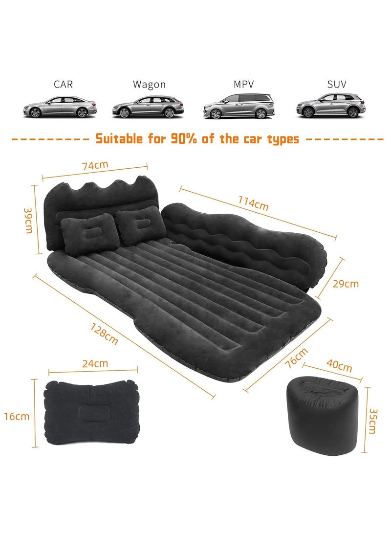 Arabest Car Air Mattress Travel Inflatable Back Seat Air Bed Cushion with Auto Pump and Two Pillows for SUV Vehicle Trunk Back Seat for Camping Hiking Travel  - Image 3