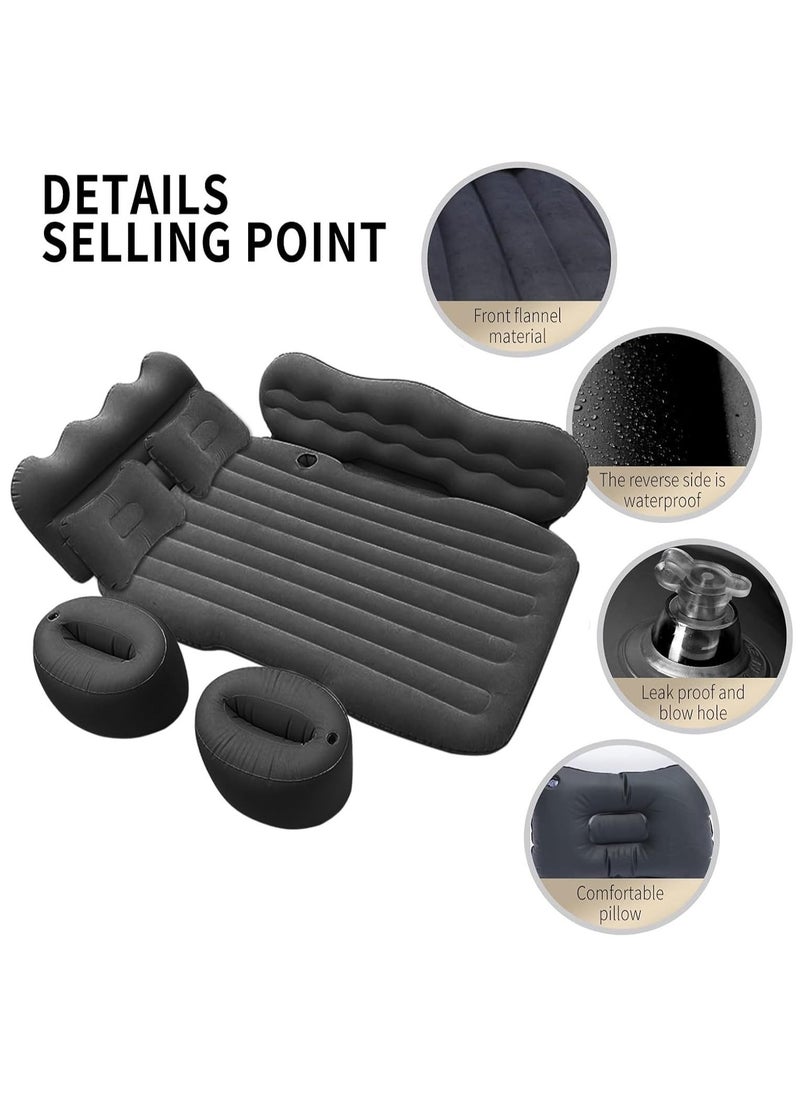 Arabest Car Air Mattress Travel Inflatable Back Seat Air Bed Cushion with Auto Pump and Two Pillows for SUV Vehicle Trunk Back Seat for Camping Hiking Travel  - Image 4