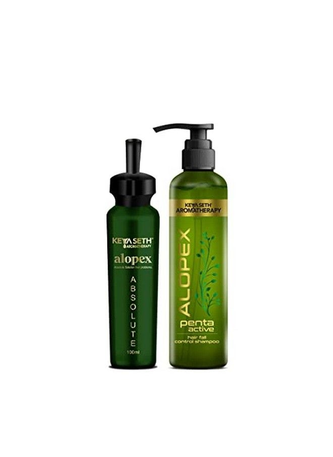 Keya Seth Aromatherapy Alopex Absolute & Penta Active Shampoo For Acute Hair Fall & New Hair Growth Treatment Kit Enriched With Korean Red Ginseng  - Image 2
