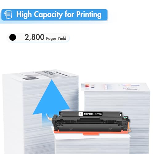 TRUE IMAGE Compatible Toner Cartridge Replacement for HP 201X CF400X 201A CF400A Color Laserjet Pro MFP M277dw M277c6 M252dw M252n M252 M277 M277n 277dw Ink Printer (Black, 2-Pack) - Image 3