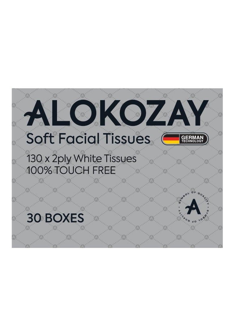 Alokozay Soft Facial Tissues - 130 Sheets X 2 Ply - Image 1