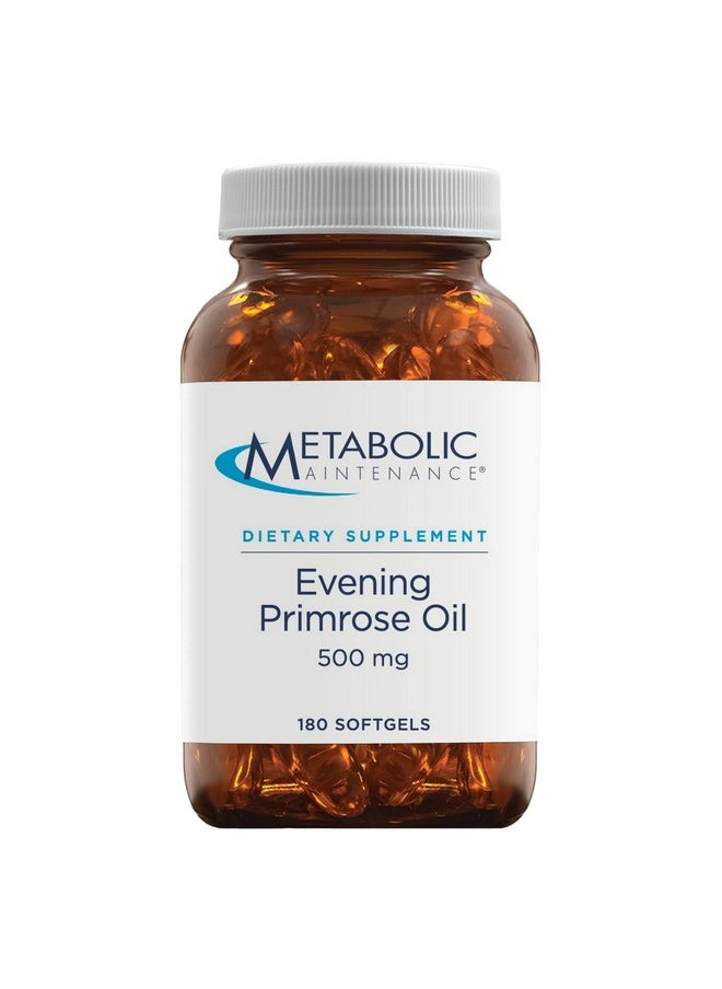 Metabolic Maintenance - Evening Primrose Oil Capsules 500Mg Cold Pressed Gla + La Supplement Supports Balanced Hormonal Function For Women Helps Maintain Healthy Skin (180 Softgels) - Image 1