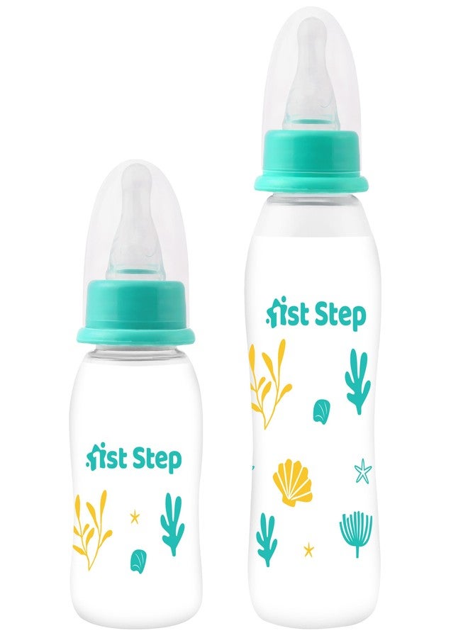 1st Step BPA Free Baby Feeding Bottle with Anti-Colic Nipple (Green, 375 ml) - Image 1